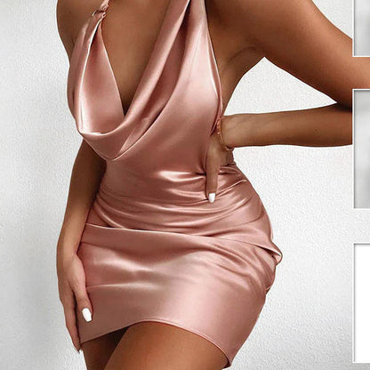 Sleeveless Backless Mini Dress